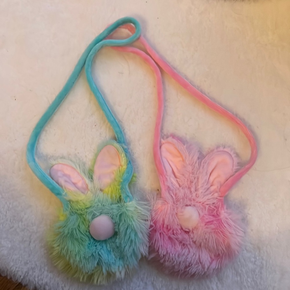 Easter Bunny purses in pink and lime green!